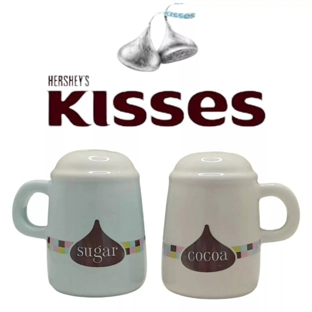 Hershey’s Kisses Cocoa & Sugar‎ Shaker Set by Godinger NWT